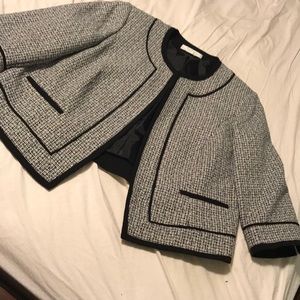 Tahari black and white dress jacket 16W